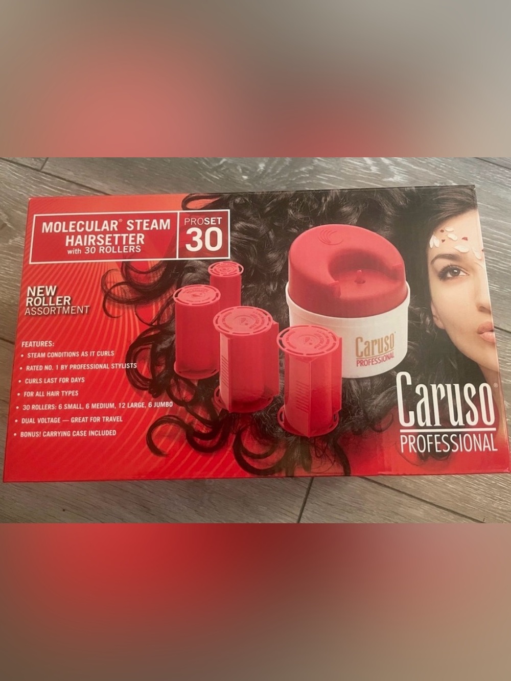 Caruso Molecular Steam Hairsetter ProSet 30 - Red (New in Box)